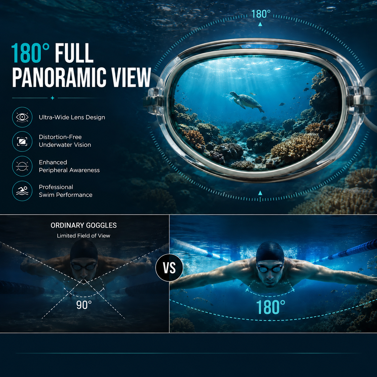 ShadeEase™ Premium Anti-Fog Swim Goggles