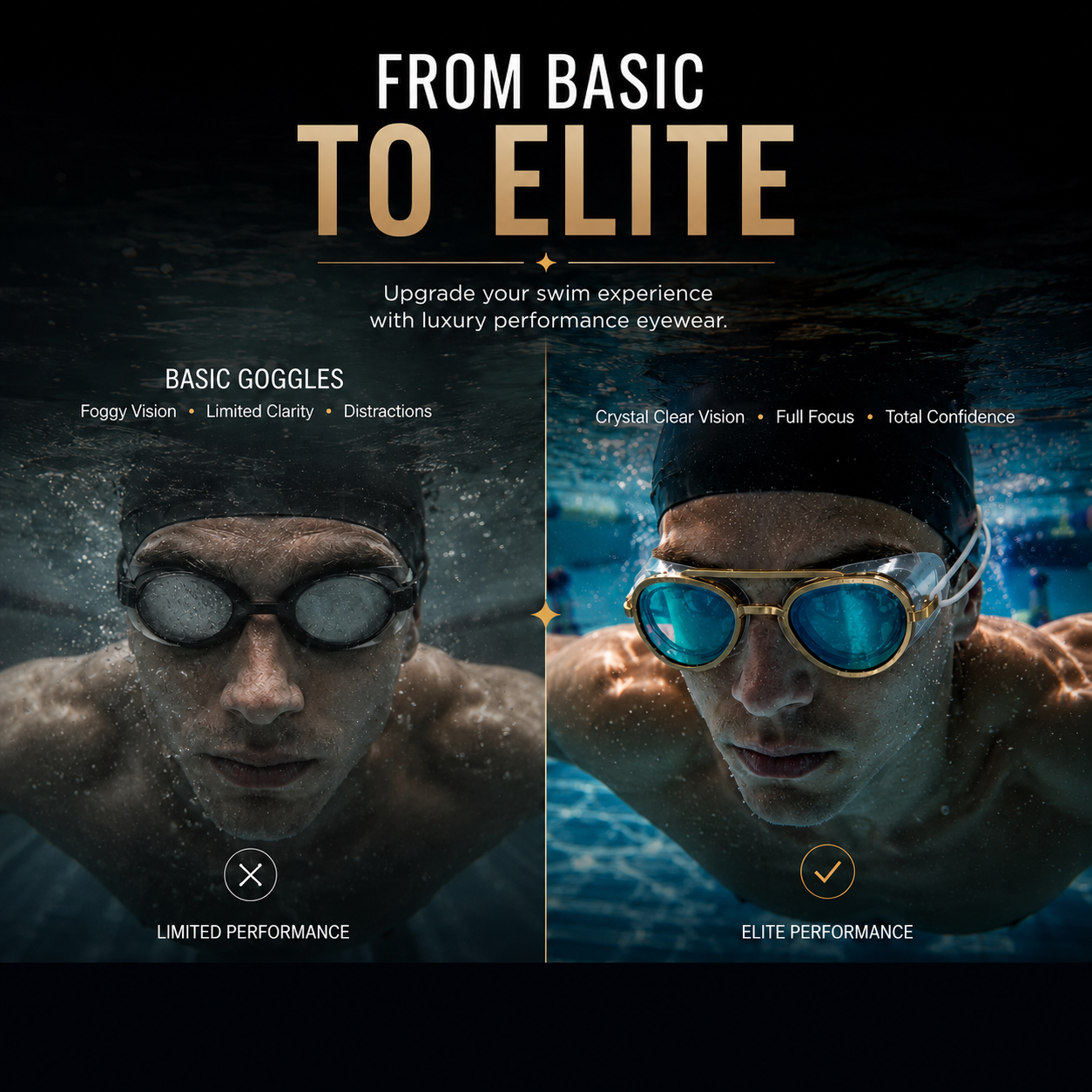 ShadeEase™ Premium Anti-Fog Swim Goggles